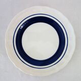 6 white and blue dessert plates, Italy