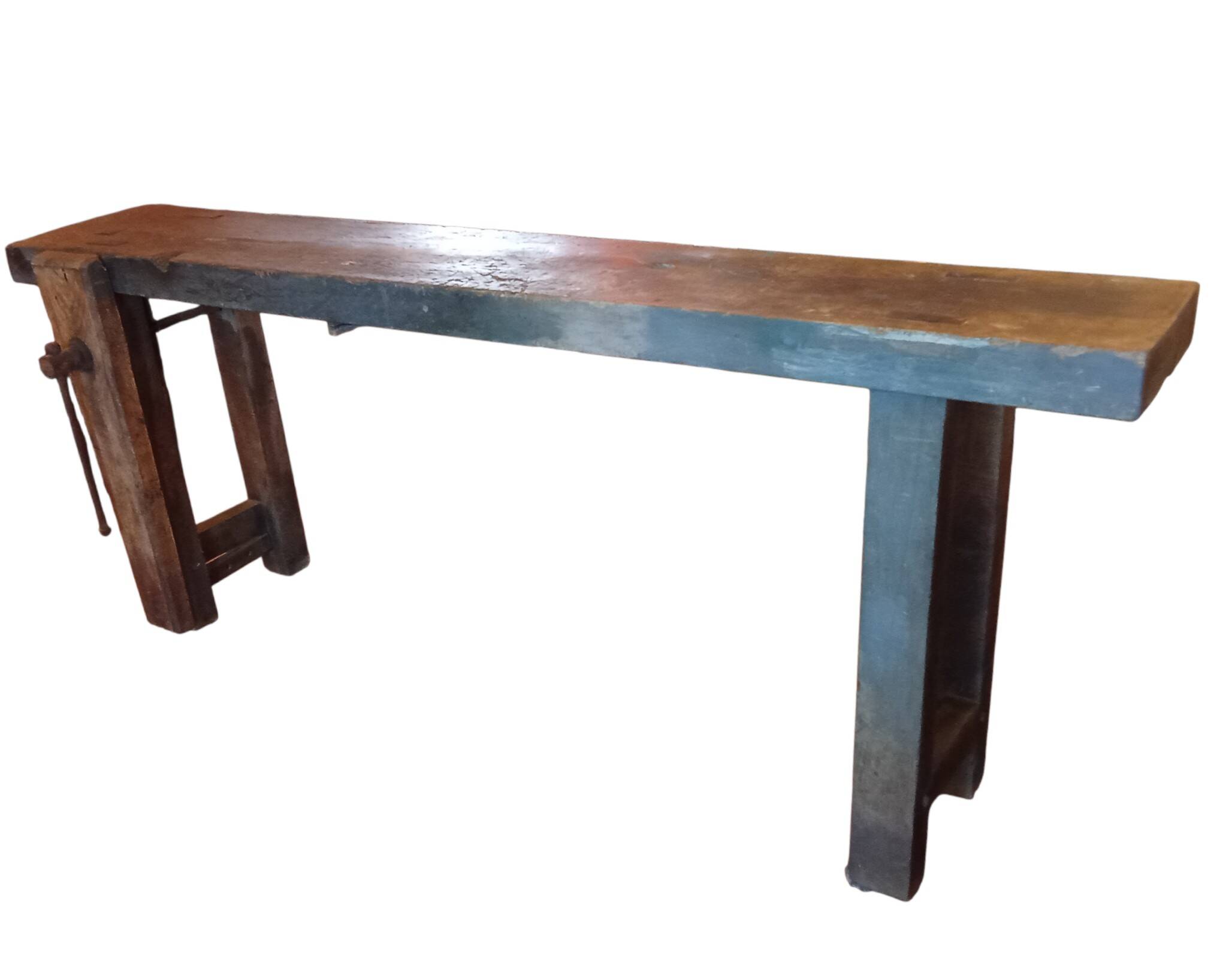 Old carpenter's workbench for furniture making.