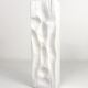 Vase en porcelaine blanc mat à relief style Op Art, Martin Freyer, Rosenthal Allemagne, années 1960