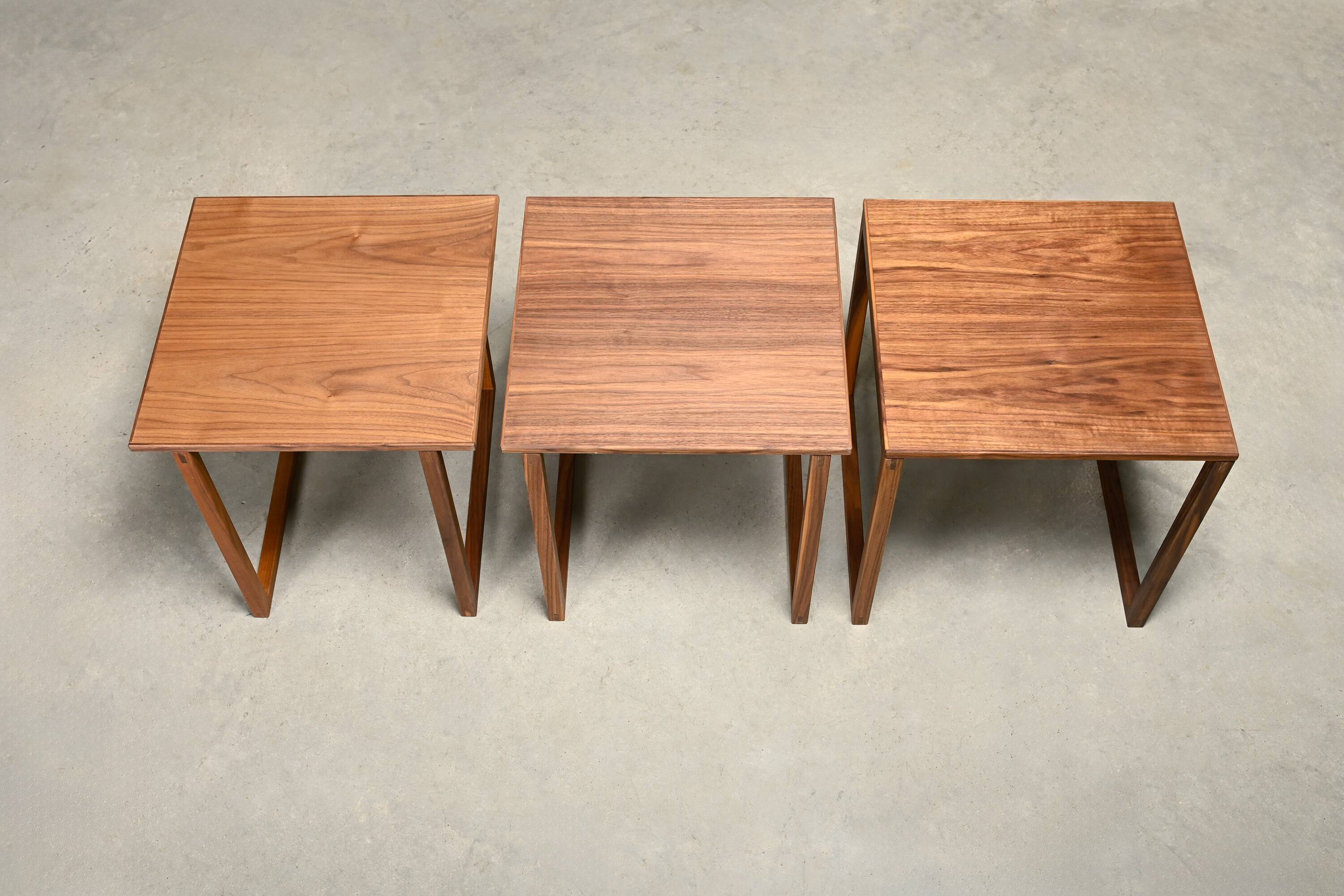 Kai Kristiansen Cube No. 33 Interlocking Nesting Tables in Walnut, Denmark