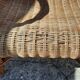 Set of 4 wicker and rattan armchairs