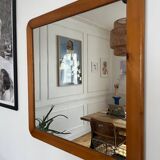 Vintage 70s pine mirror