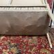 Louis XVI style bench carved with original fabrics and silks