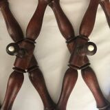 Porte manteau en bois extensible XIX