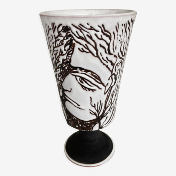 Jean Marais vase pottery of Vallauris