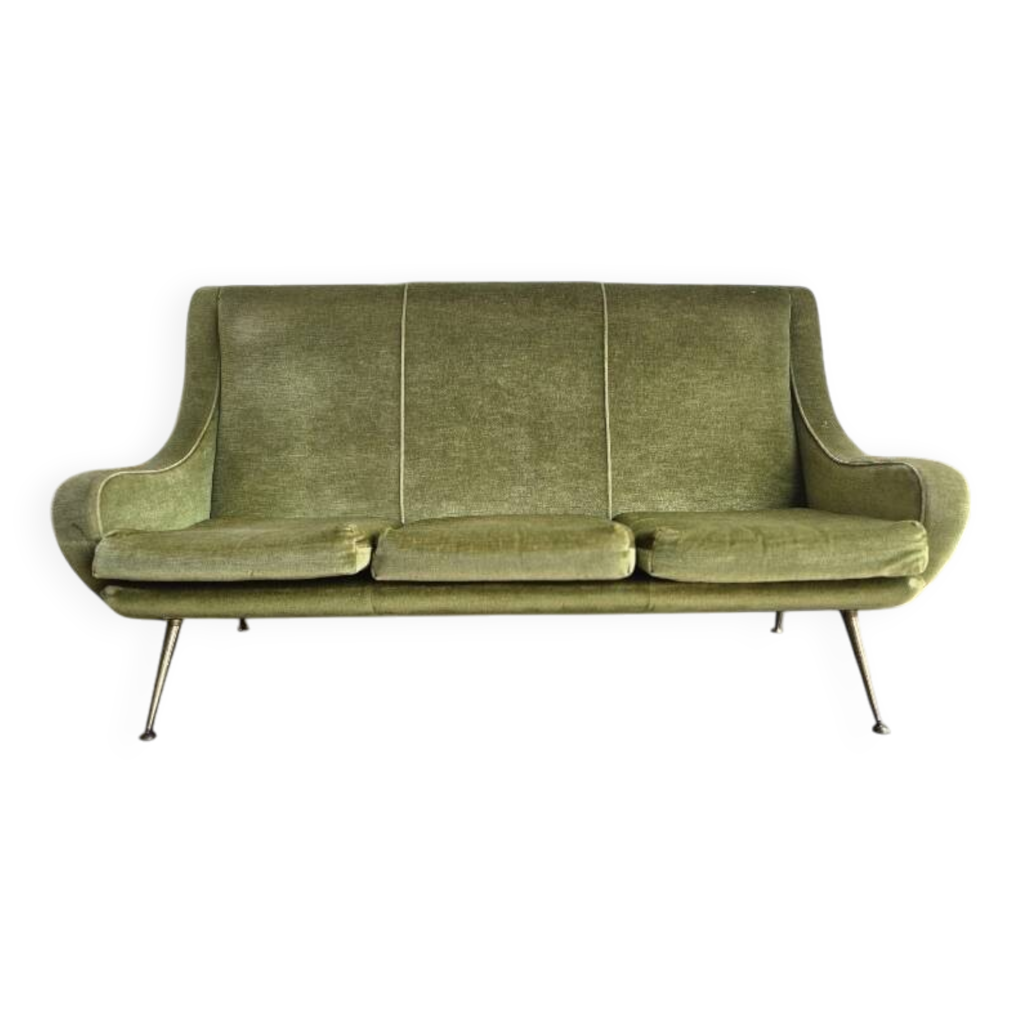 canapé vintage vert mousse