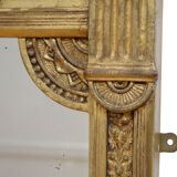 Large Victorian Gilt Overmantle Mirror 136x152cm