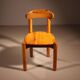 Six Dining Chairs in Pine Wood | Italy 1980s