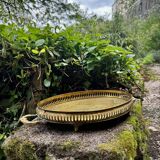 Large brass tray in Louis XV baroque style