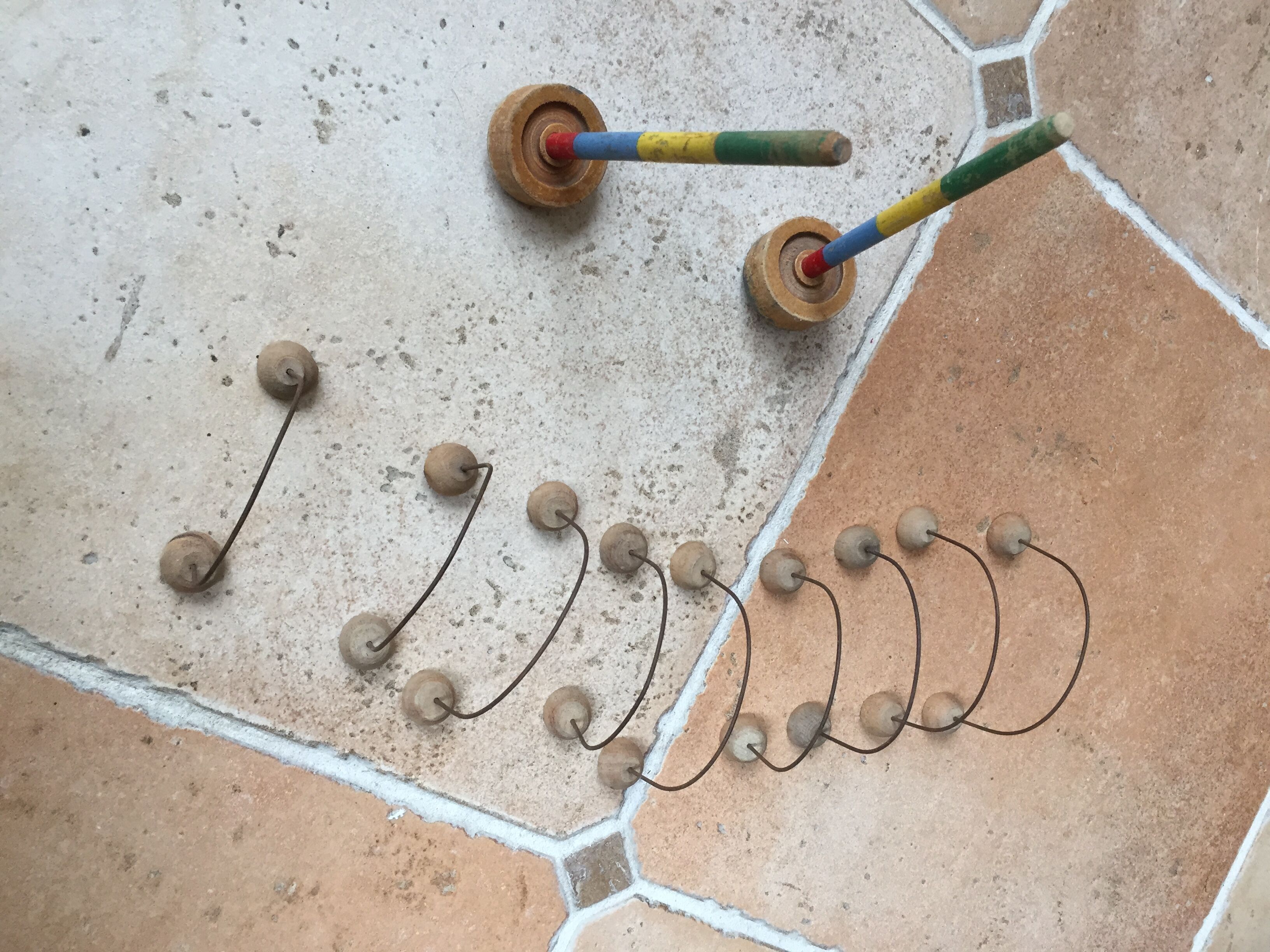 Jeu de croquet de salon vintage