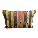 Coussin rayé fait main