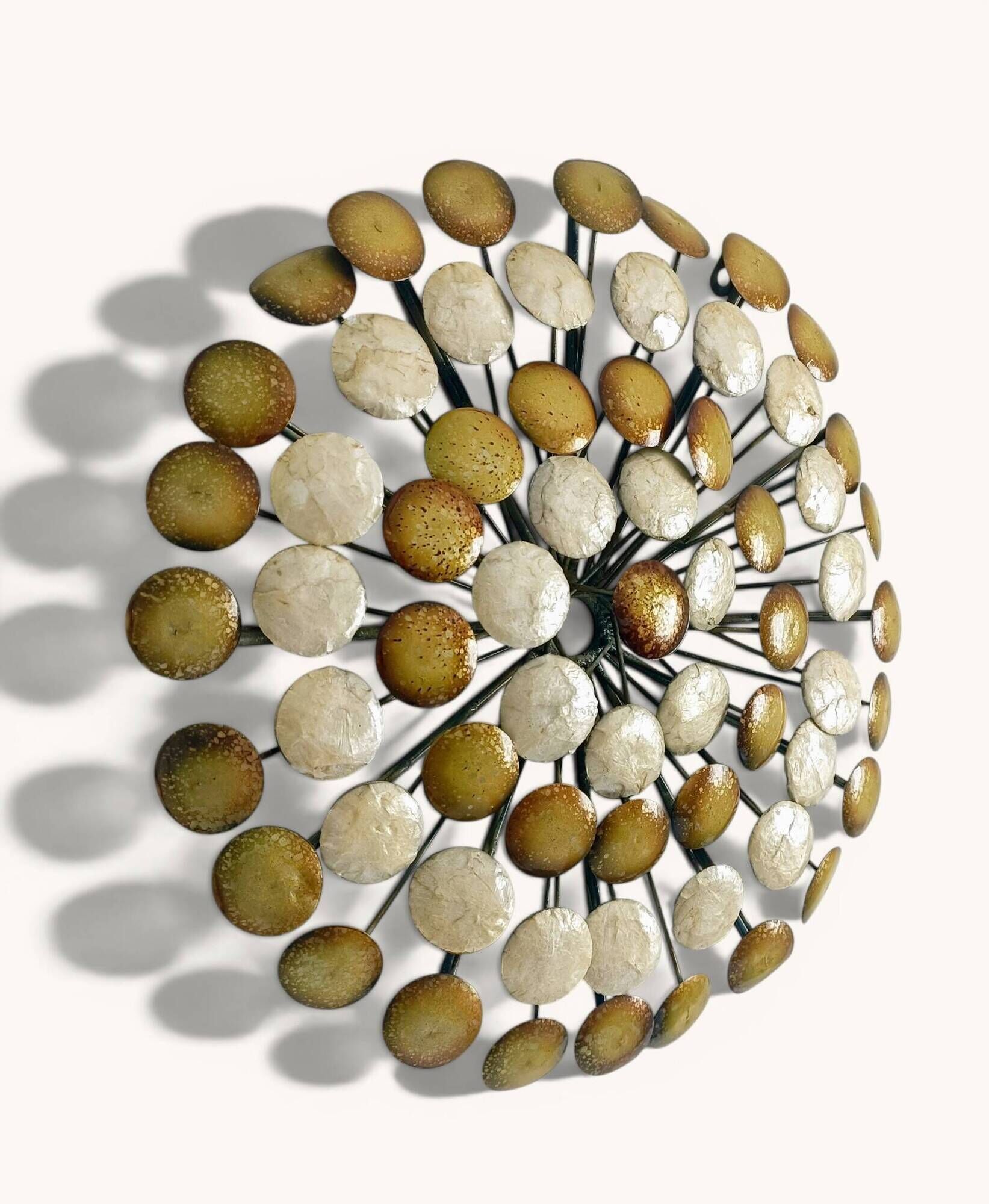 Mid-Century Enameled Metal Wall Sculpture, France, Circa 1965-1975
