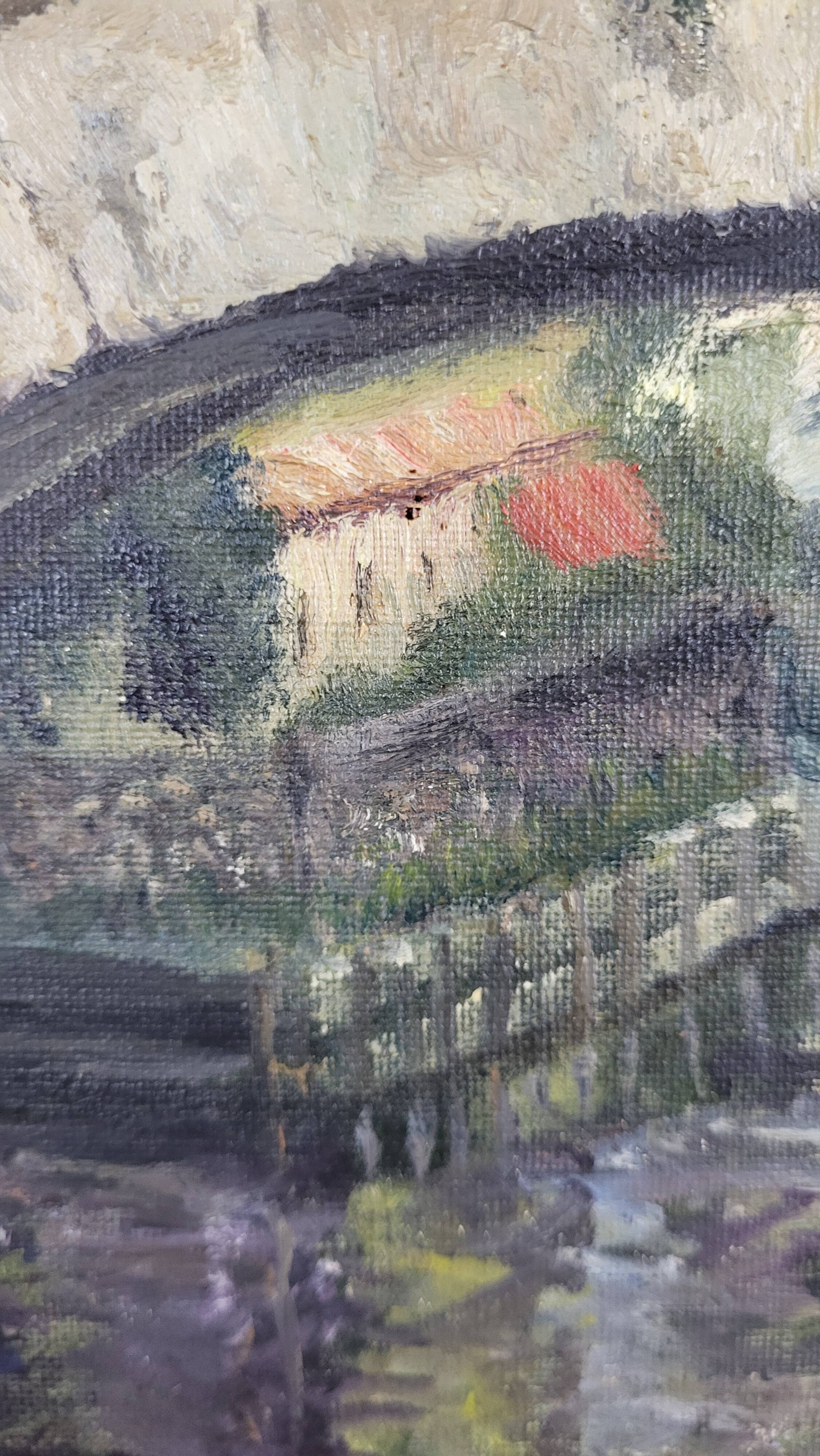 HST painting "Melun - The Almont bridge"