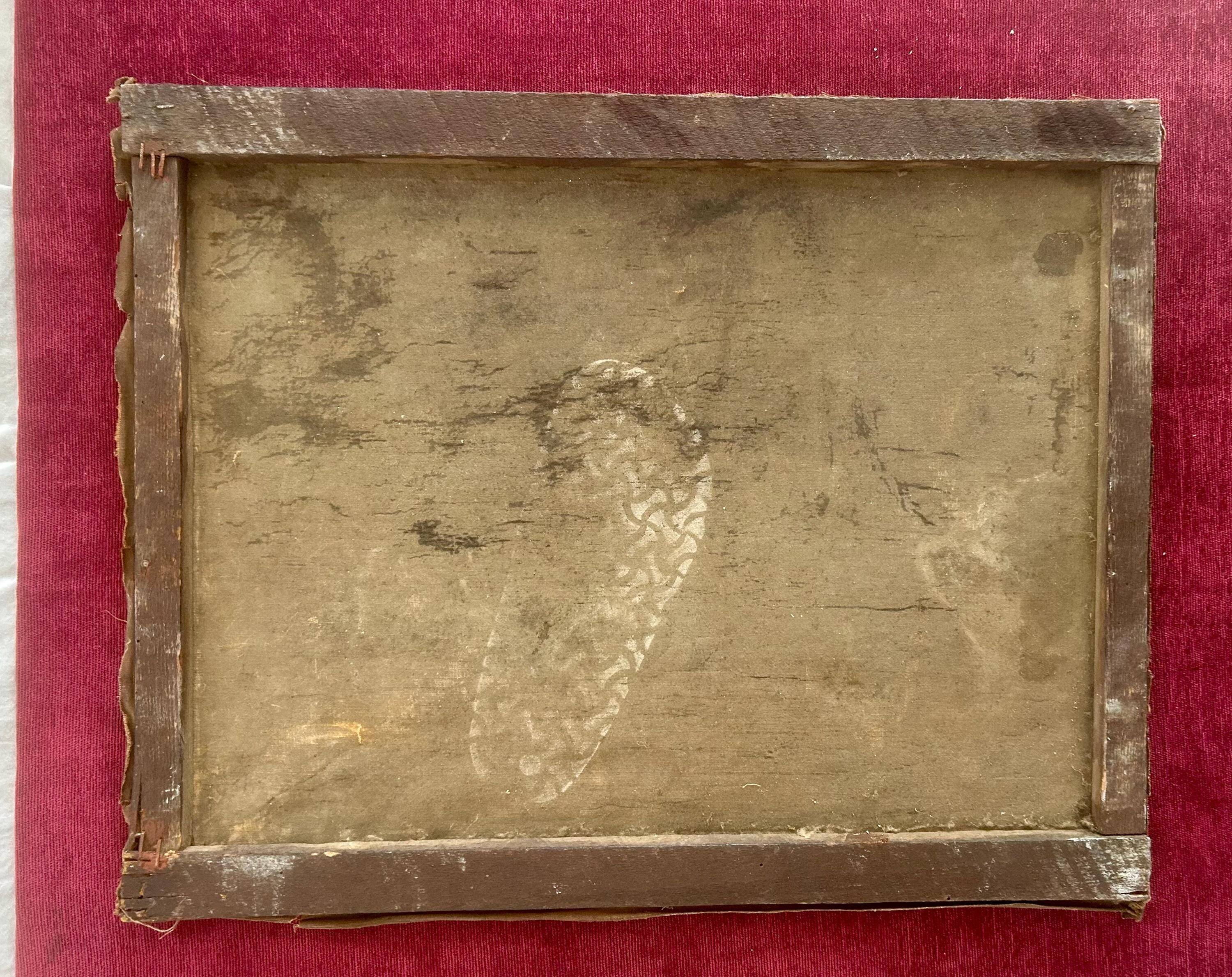 1860s French Barbizon Oil on Canvas – Village Bridge & Riverscape