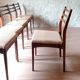6 teak chairs from Meredew furniture, vintage Scandinavian 1960s.