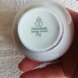 Very small round vase in off-white color with gold edging ESCHENBACH