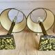 Pair of vintage bedside lamps in brass with marble base from the 70s.