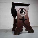 XIXth cnetury Gothic revival oak stool