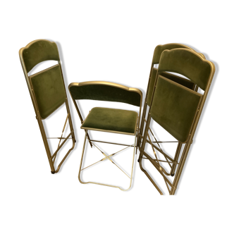 Lot 4 metal folding chairs