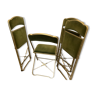 Lot 4 chaises pliantes métal
