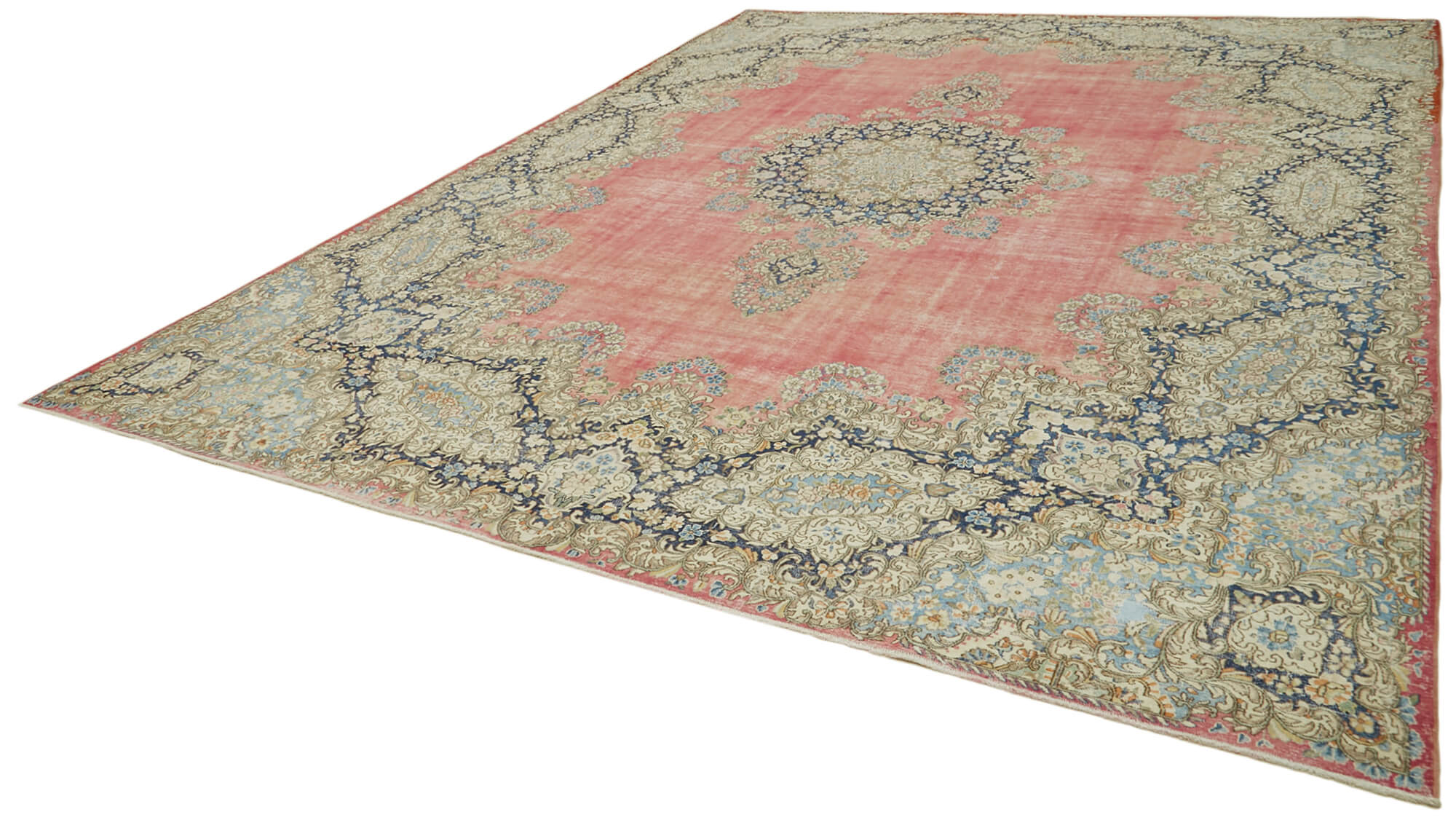 Hand-Knotted Persian Antique 1970s 336 cm x 454 cm Beige Wool Carpet