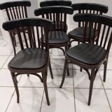 Set of 6 bistro chairs from the 1970s