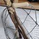 Panier vintage en métal et bois