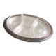 Silver-plated metal appetizer serving tray