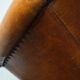Vintage club chair in cognac-coloured leather Netherlands