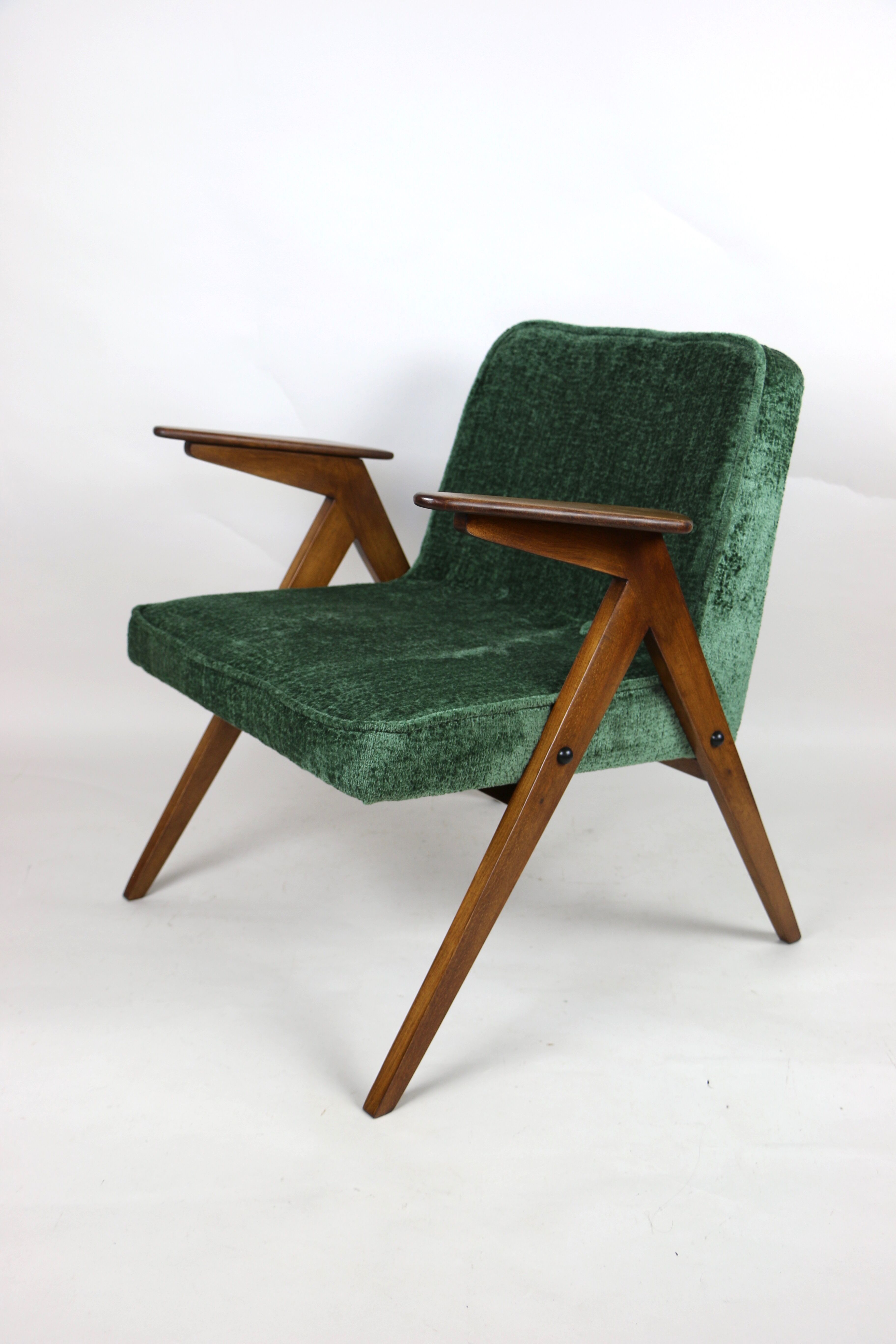Green Bunny Armchair by Józef Chierowski, 1970s