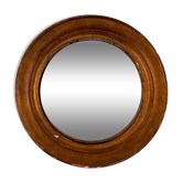 Miroir de sorcière à cadre bois et glace bombée