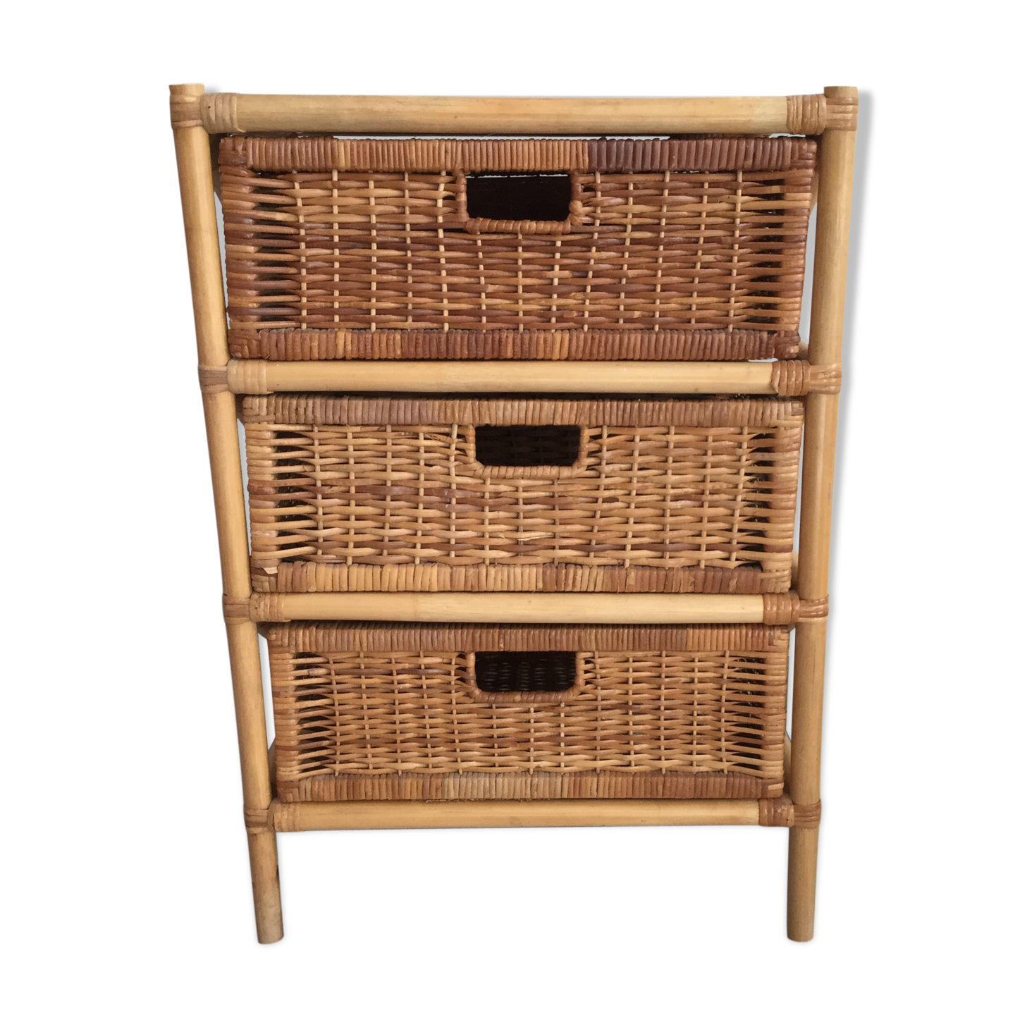 Chiffonnier in rattan and wicker