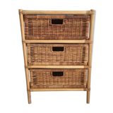 Chiffonnier en rotin et osier