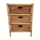 Chiffonnier en rotin et osier