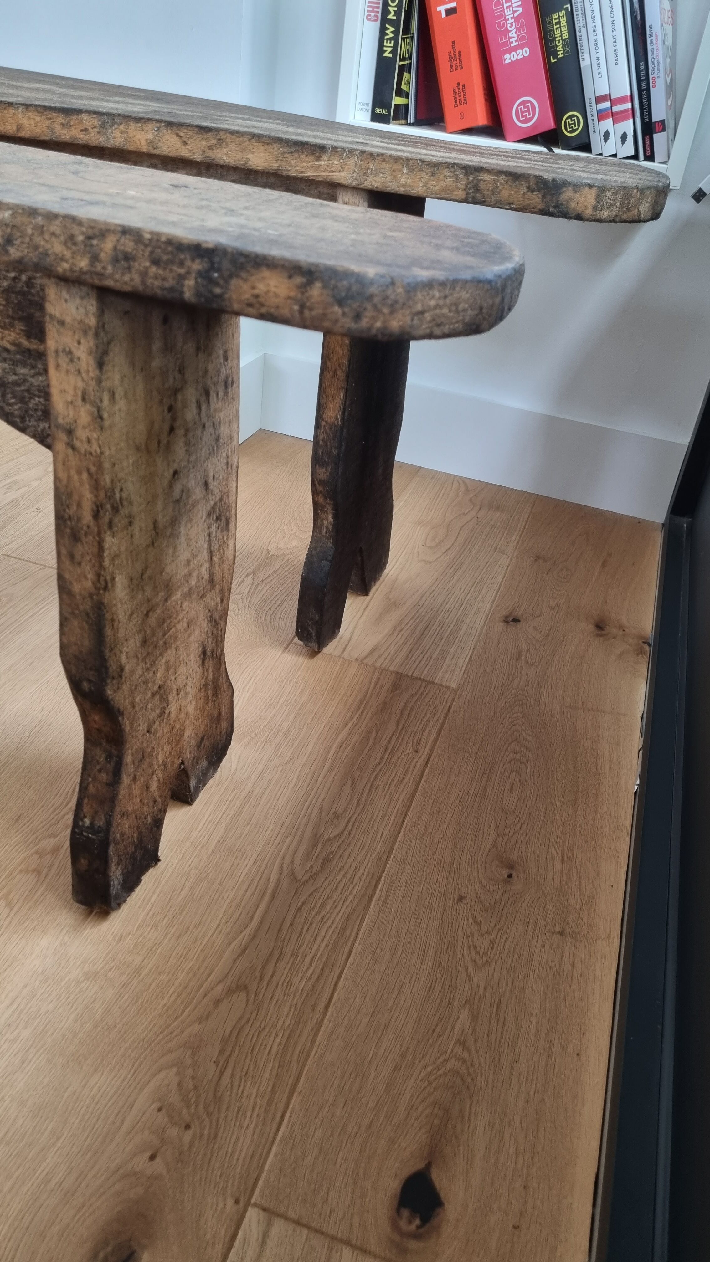 Pair vintage benches