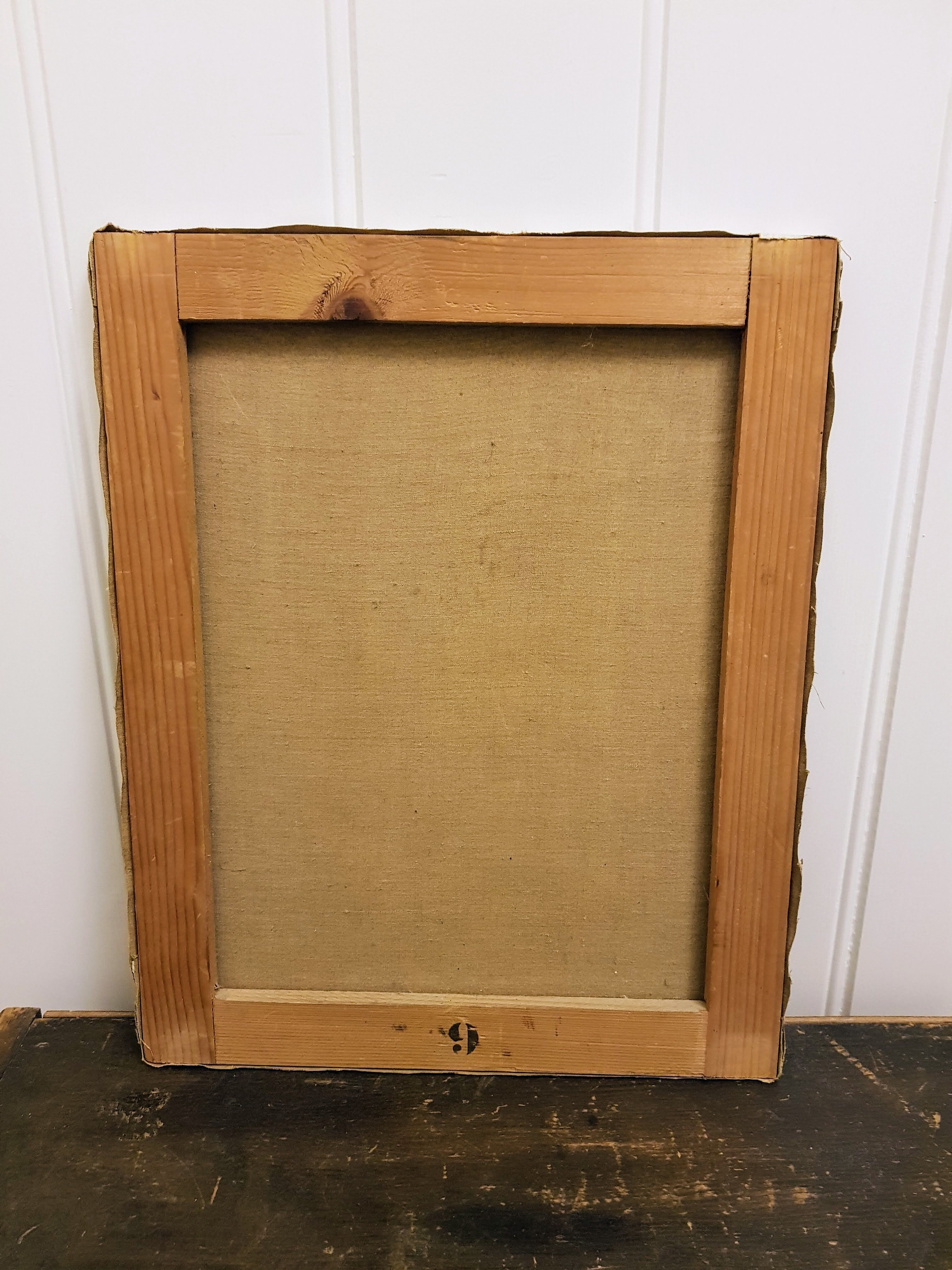 Vintage Oil Painting Swiss Village, 20th Century