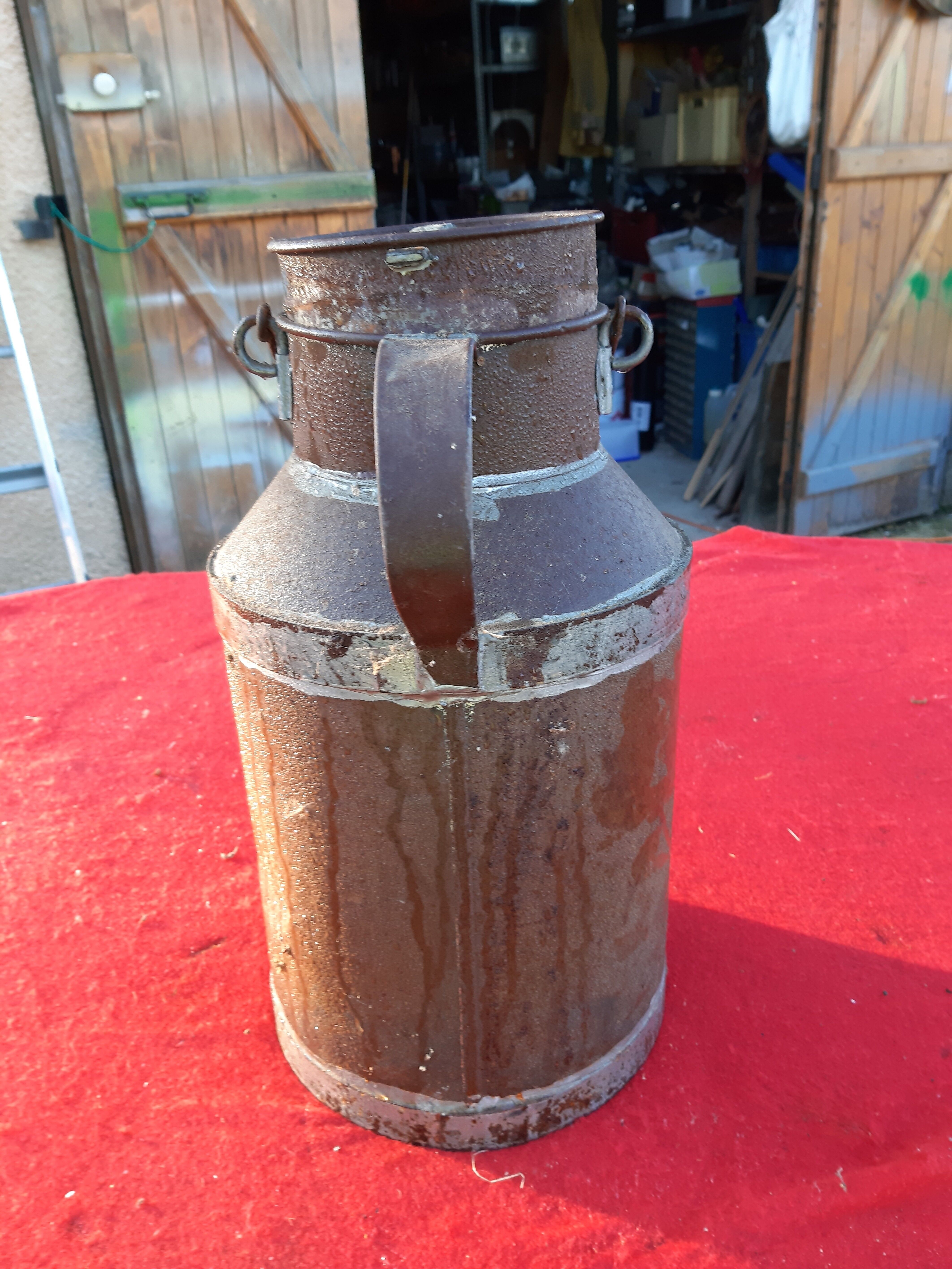 Milk can in tole