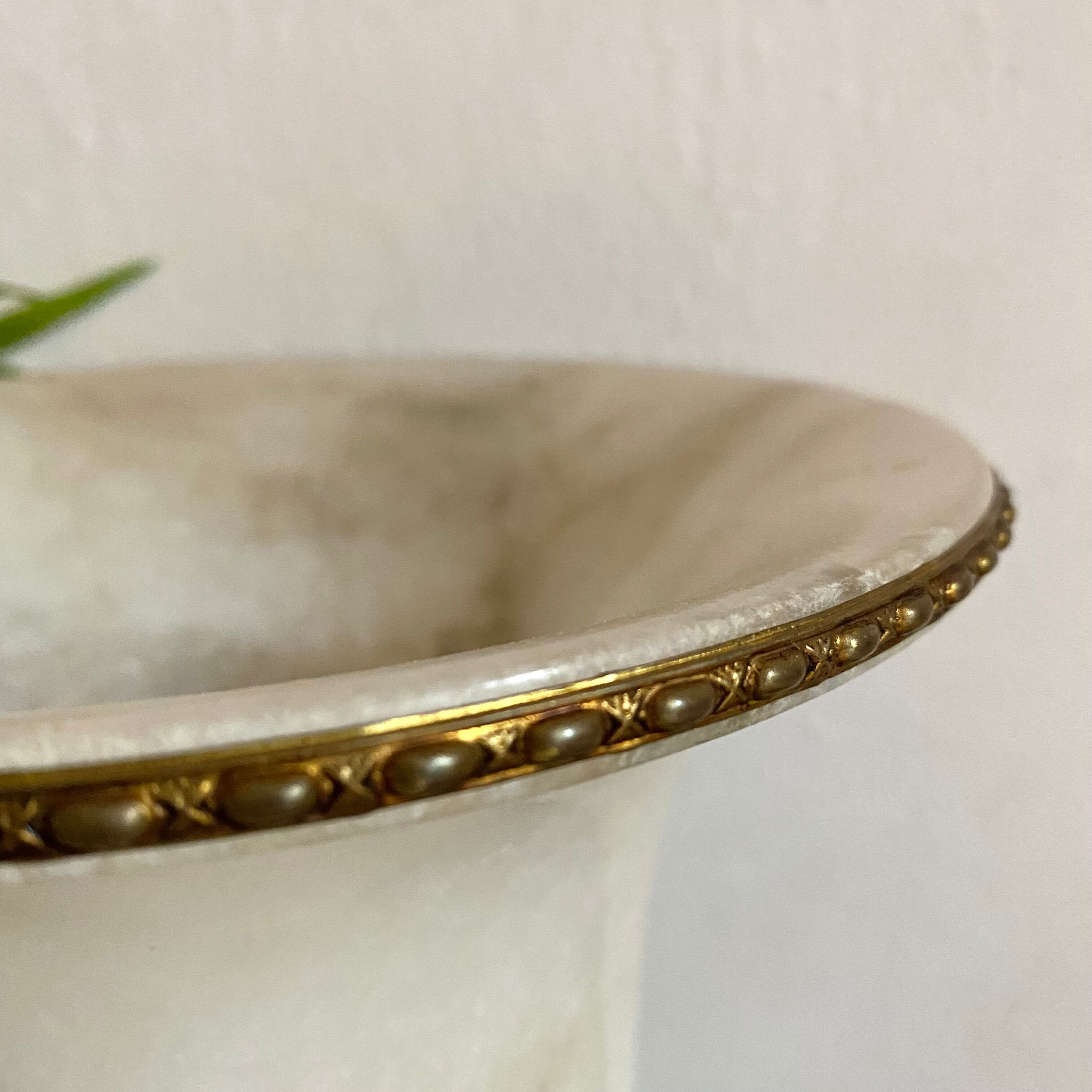 Vintage Medicis lamp in alabaster and brass