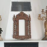 Wooden door pediment vintage sculpture wall art antique