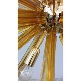 Contemporary Sputnik Amber “Triedro” Murano Glass Chandelier