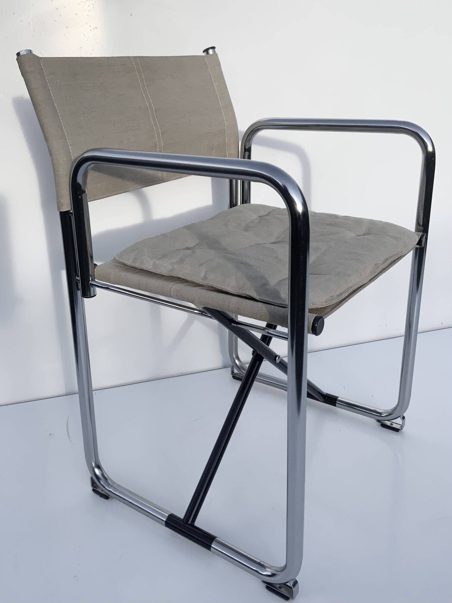 Folding Canvas Chair X75-2 Börje Lindau & Bo Lindekrantz Lammhults 1970s