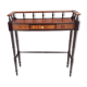 Vintage cherrywood and ebonized beech console table with a drawer, italy
