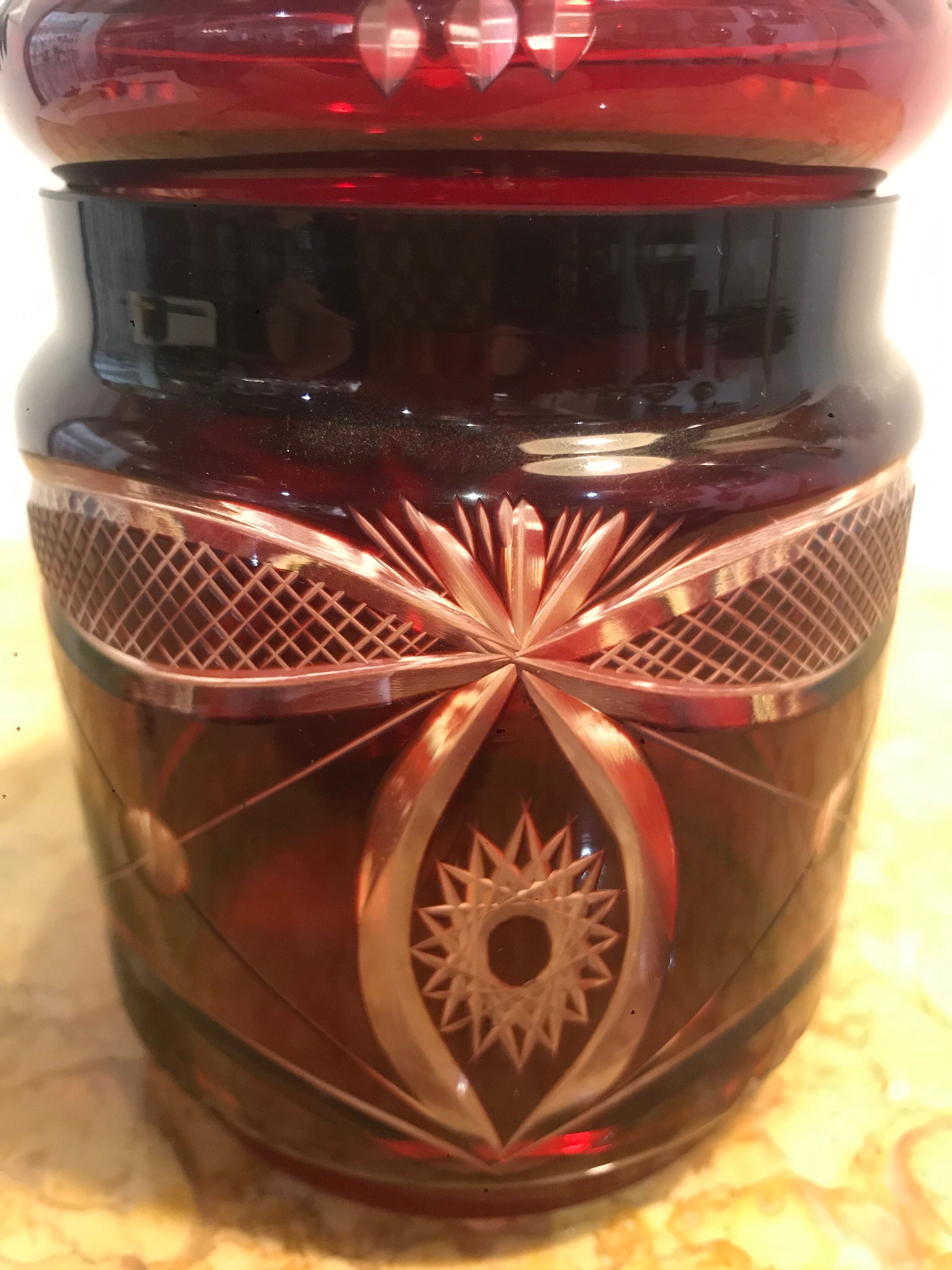 Bohemian crystal pot