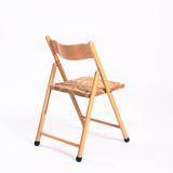 Vintage Italian straw folding chairs, set of 3