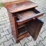 Solid walnut bedside table