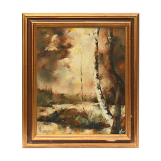 Messager Michel, oil on canvas, Les marais de chauny