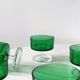 6 translucent green champagne glasses, Cavalier Luminarc dessert glasses