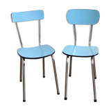 Duo blue formica chairs