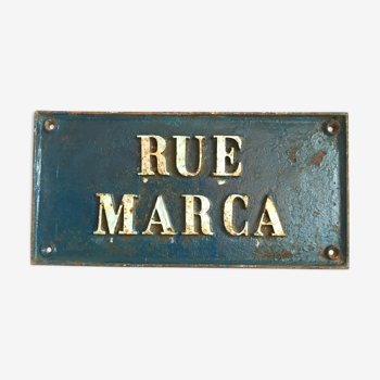 Vintage cast iron street plate 1900