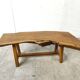 Vintage wooden brutalist coffee table, 1960s